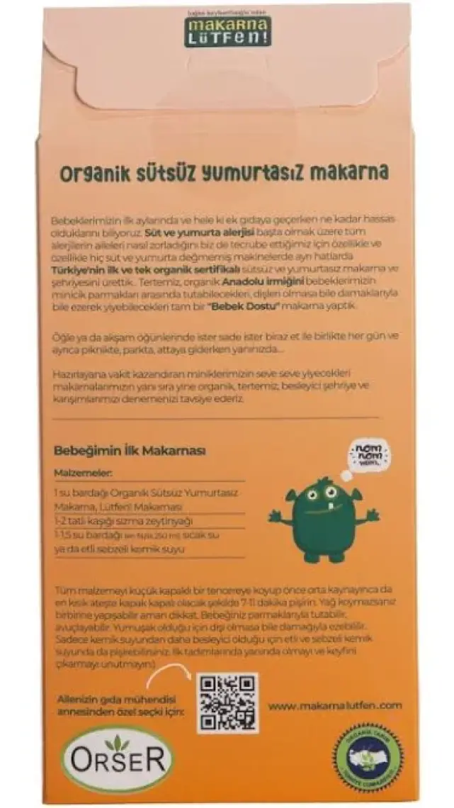 Makarna Lütfen Organik Makarna (200 gram)