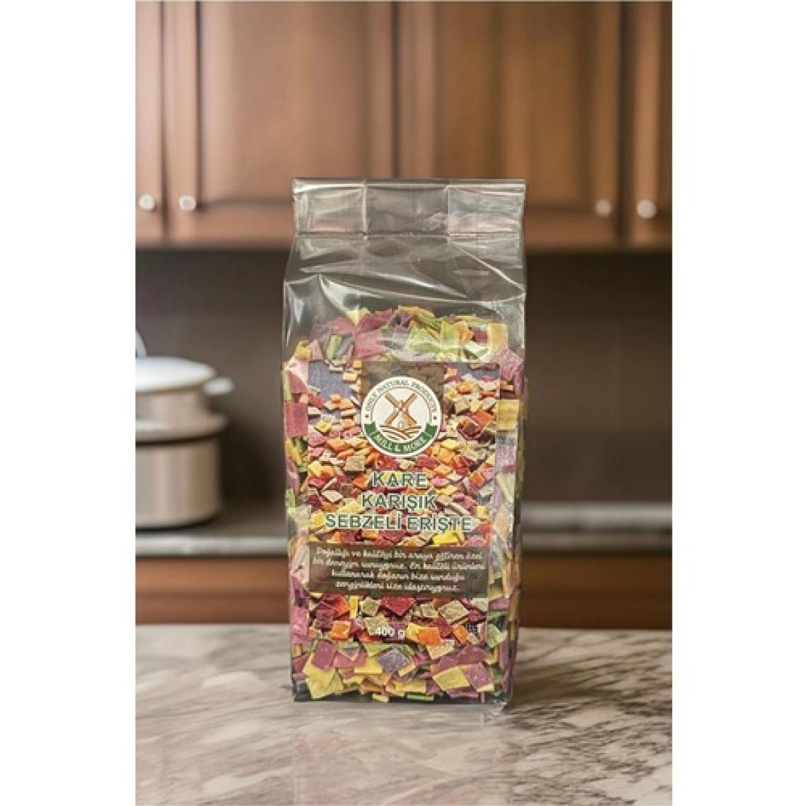 Mill & More El Yapımı Kare Karışık Sebzeli Ev Eriştesi 400 gr