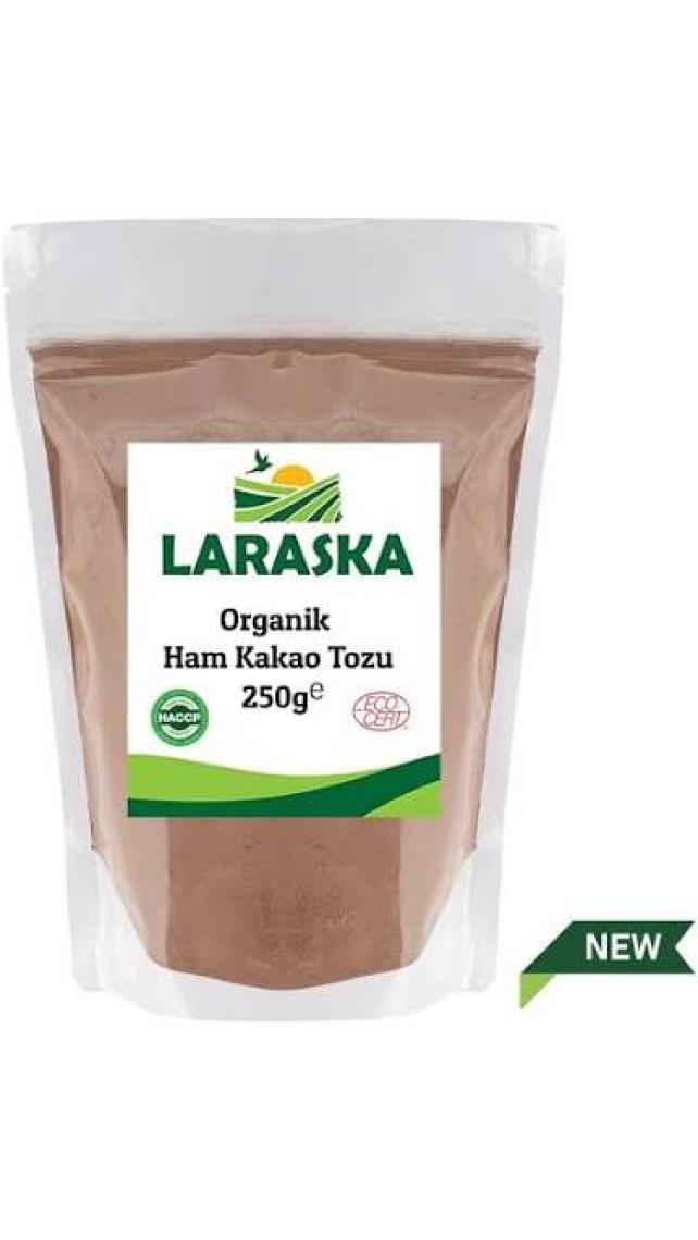 Laraska Organik Organik Ham Kakao Tozu 250G / Raw Cacao Powder Certified Organic 250G