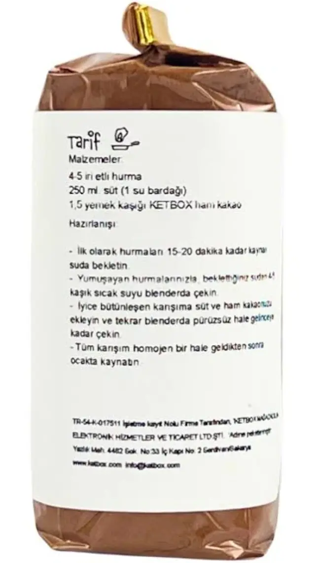 Doğal Ham Kakao Tozu 400gr (2 Paket*200gr)