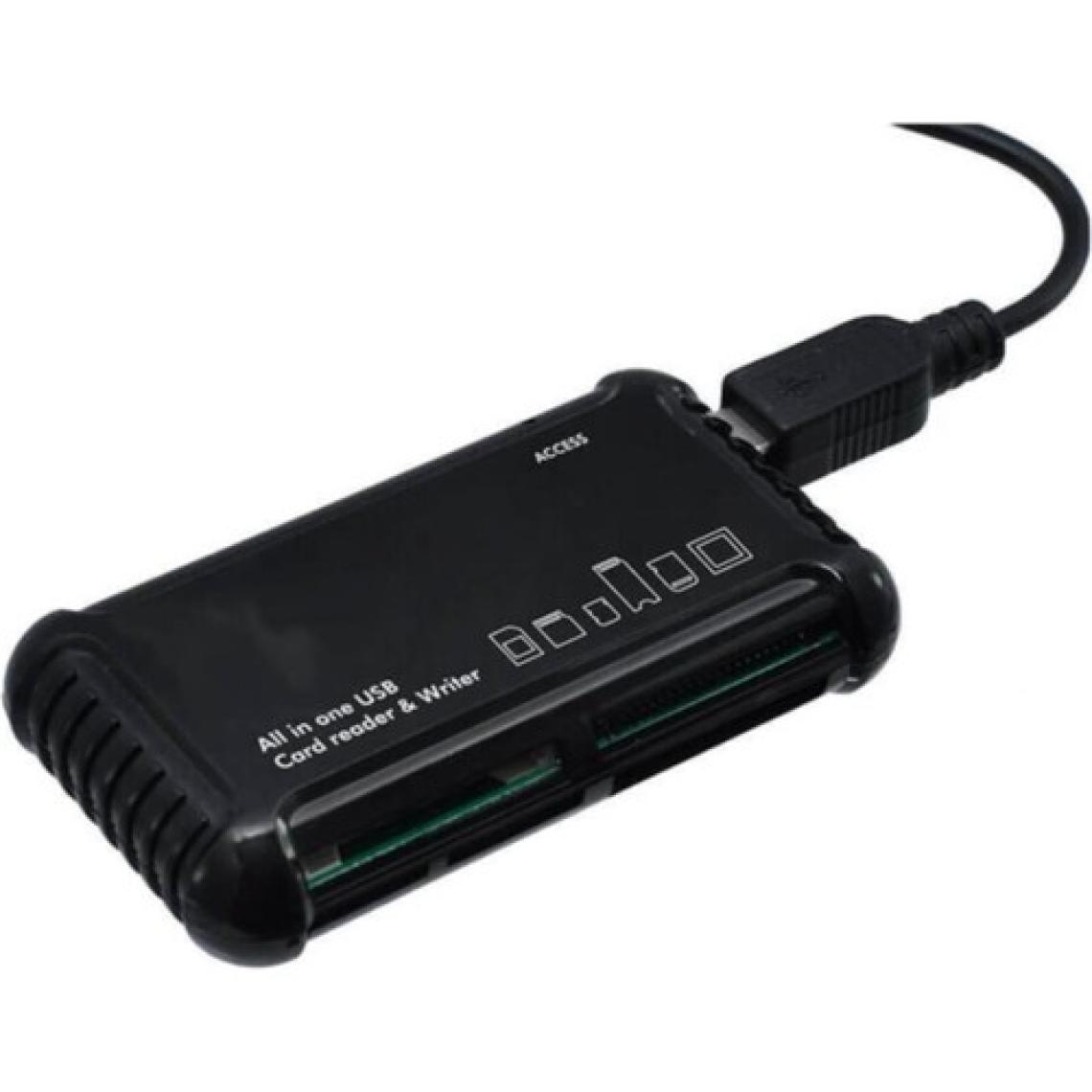 Temiz Pazar Compact Flash Cf Çoklu Kart Okuyucu Sd Mmc Cf Ms Siyah