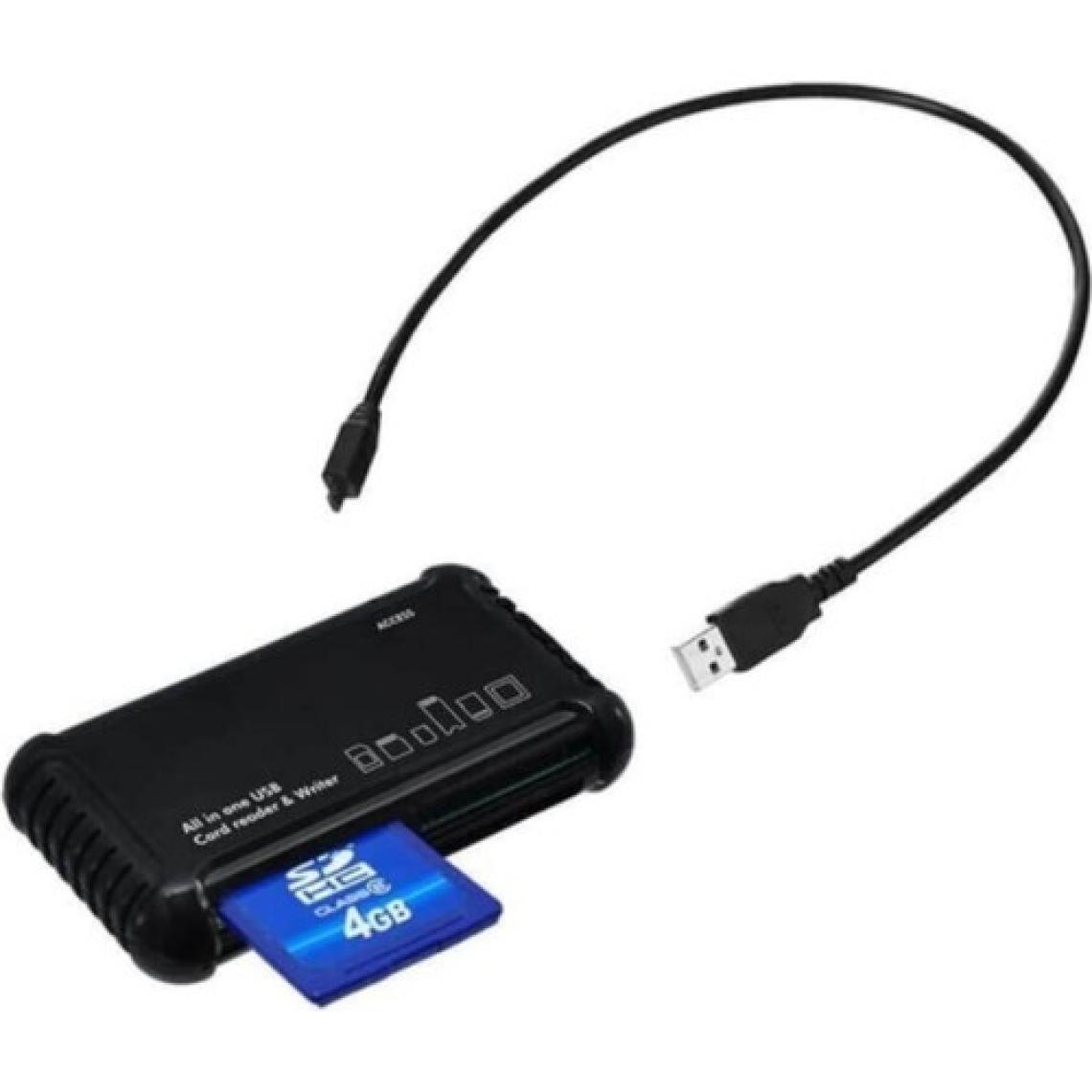 Temiz Pazar Compact Flash Cf Çoklu Kart Okuyucu Sd Mmc Cf Ms Siyah