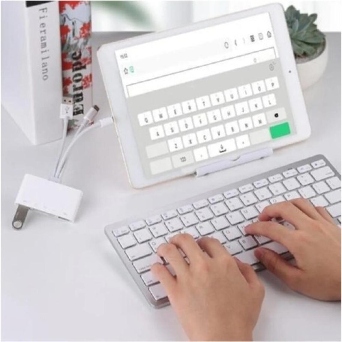 Foxyn FXN-1032 Pro Type-C Lightning Usb-A To 2x Usb3.0 Sd Tf Pd Kart Okuyucu Çevirici Hub Adaptör