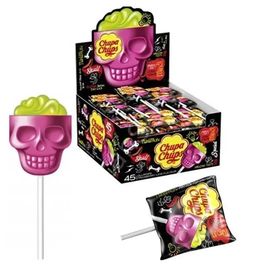 Vivident Chupa Chups Skull Lolipop 25 Adet