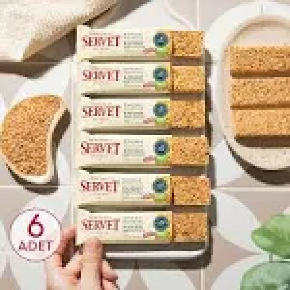 Şeker İlavesiz Susam Krokan Bar 120 gr (6 x 20 gr)