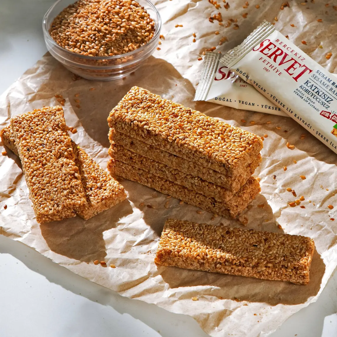 Şeker İlavesiz Susam Krokan Bar 120 gr (6 x 20 gr)