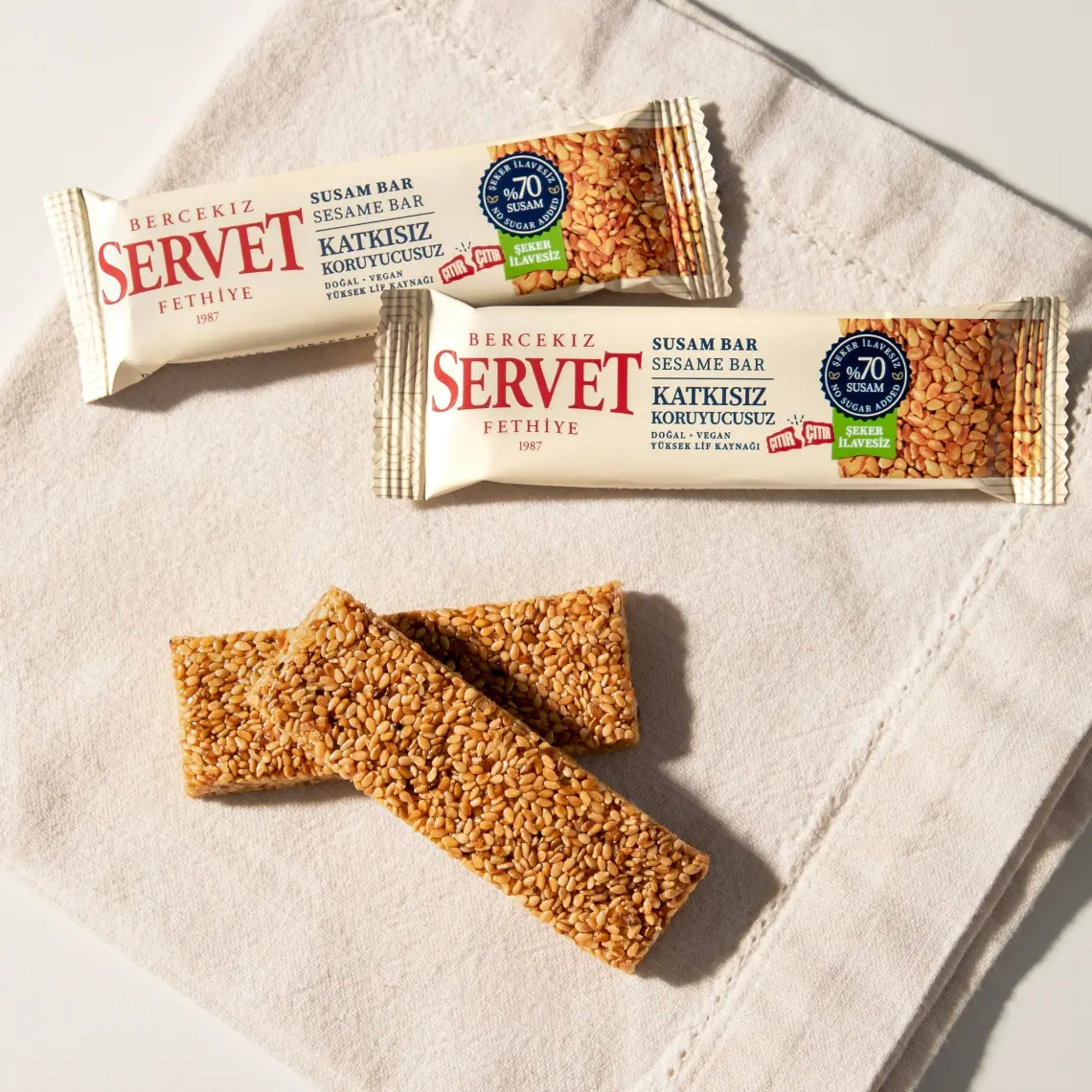 Şeker İlavesiz Susam Krokan Bar 120 gr (6 x 20 gr)