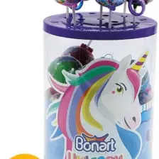 Tayaş Bonart Unicorn Top Kafalar Lolipop Candy  11 gr x 24 Adet