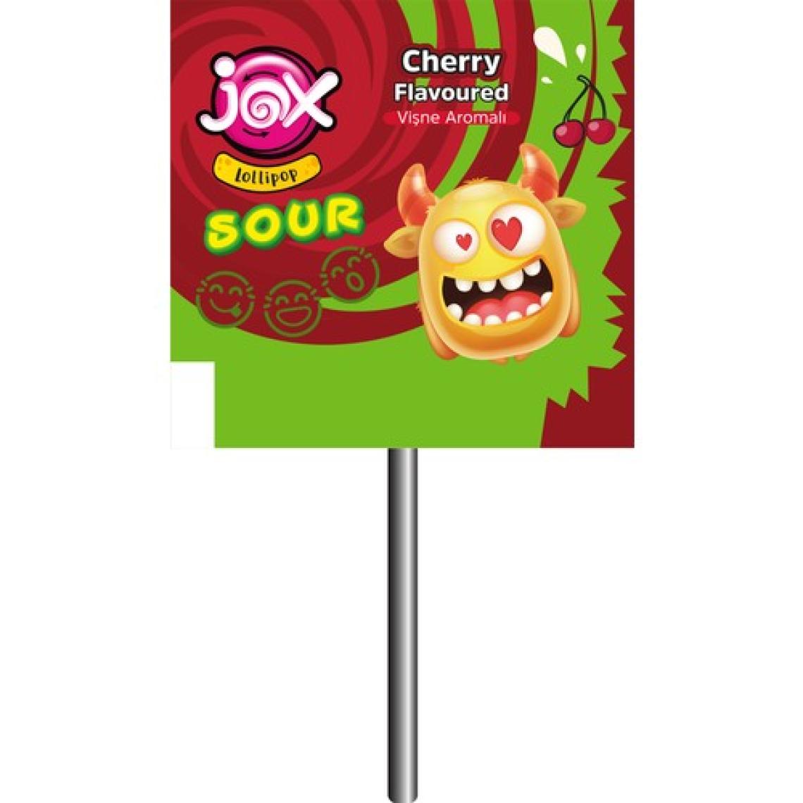 Jox Flat; Kabartmalı Yüz Ifadeli Elma,limon,şeftali,vişne Aromalı Ekşili Yassı Lolipop Şekerleme 6,2 gr x 150 Adet