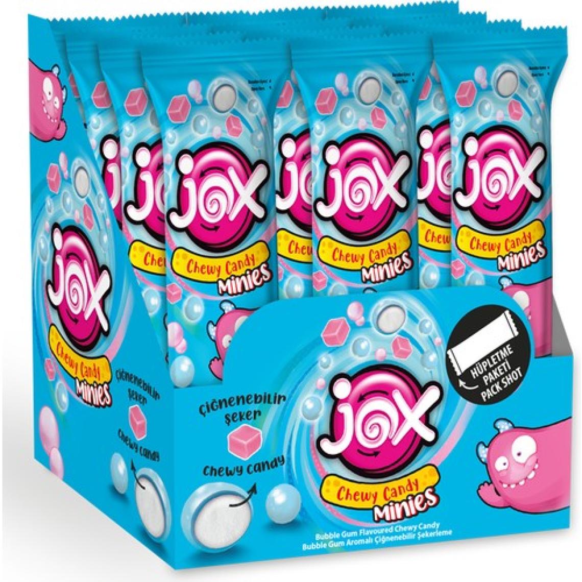 JOX MINIES; Bubble Gum Çiğnenebilir Şekerleme (10 gr x 24 adet/kutu 240 gr)
