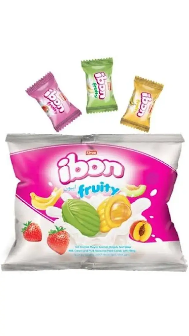 Elvan Ibon Sütlü Meyveli Şeker 300 Gr. (1 Paket)