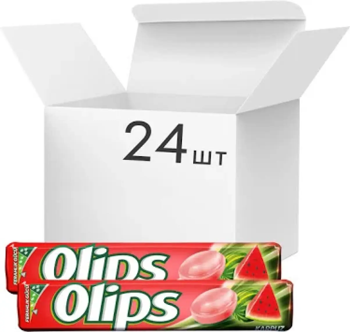 Olips Mini Mints Şekersiz Karpuz Aromalı Şekerleme 12,5 gr - 12 Adet