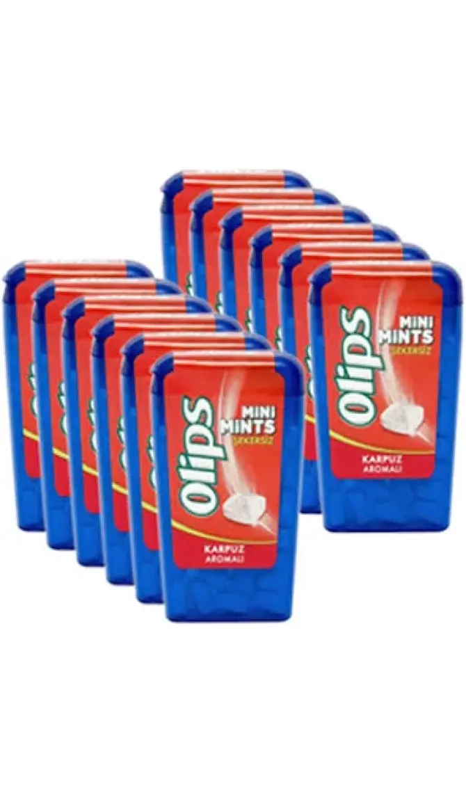 Olips Mini Mints Şekersiz Karpuz Aromalı Şekerleme 12,5 gr - 12 Adet