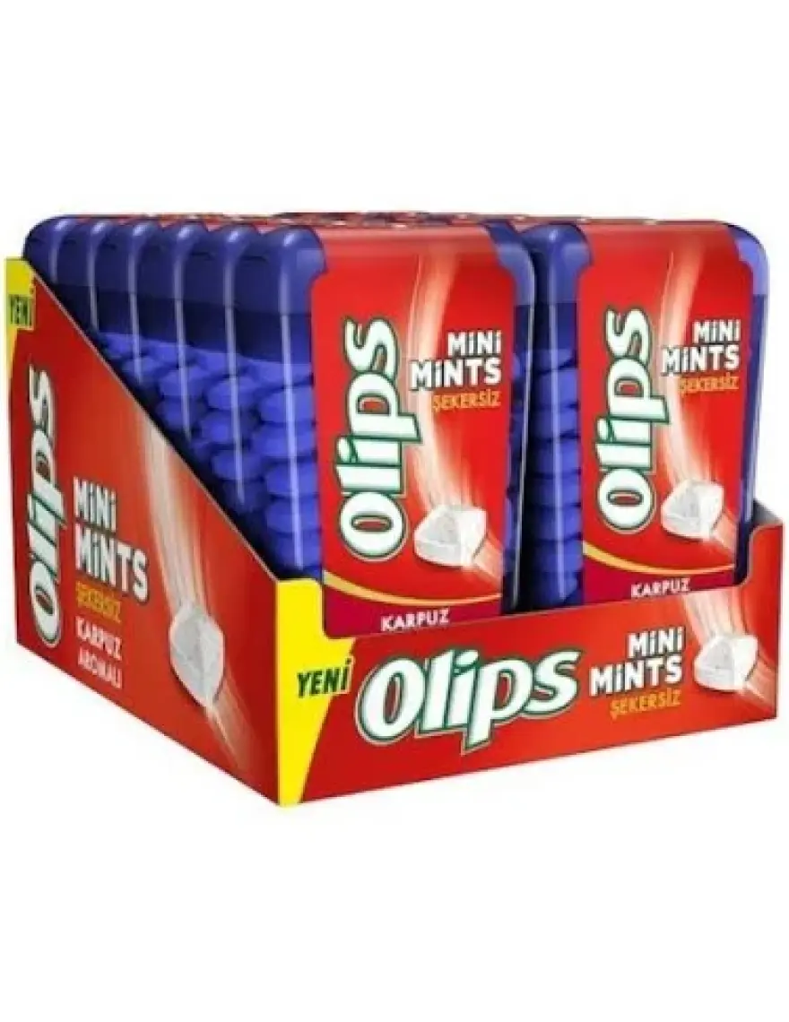 Olips Mini Mints Şekersiz Karpuz Aromalı Şekerleme 12,5 gr - 12 Adet