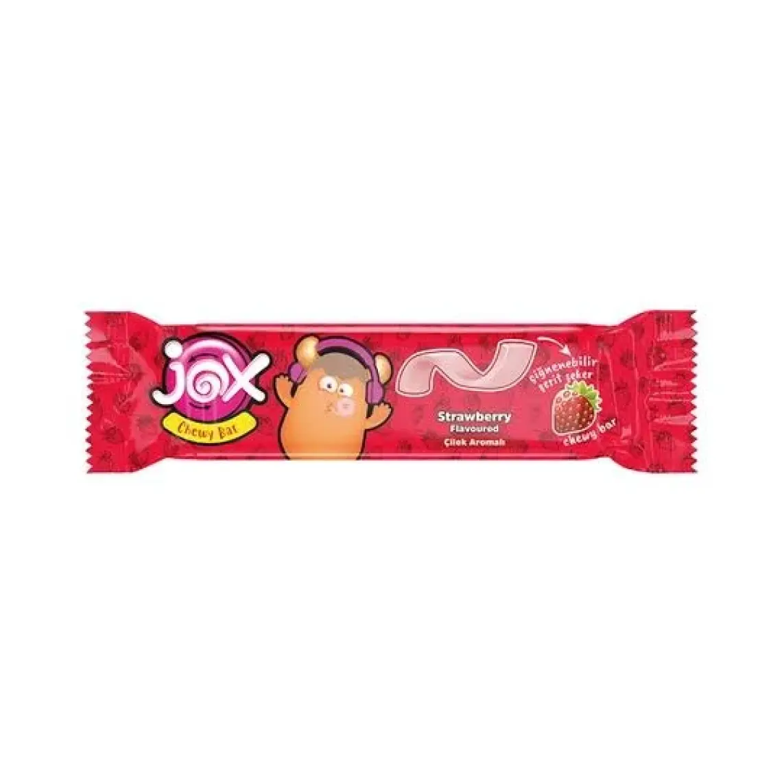 Jox Çilek Aromalı Yumuşak Şerit Şekerleme 60 x 7 gr