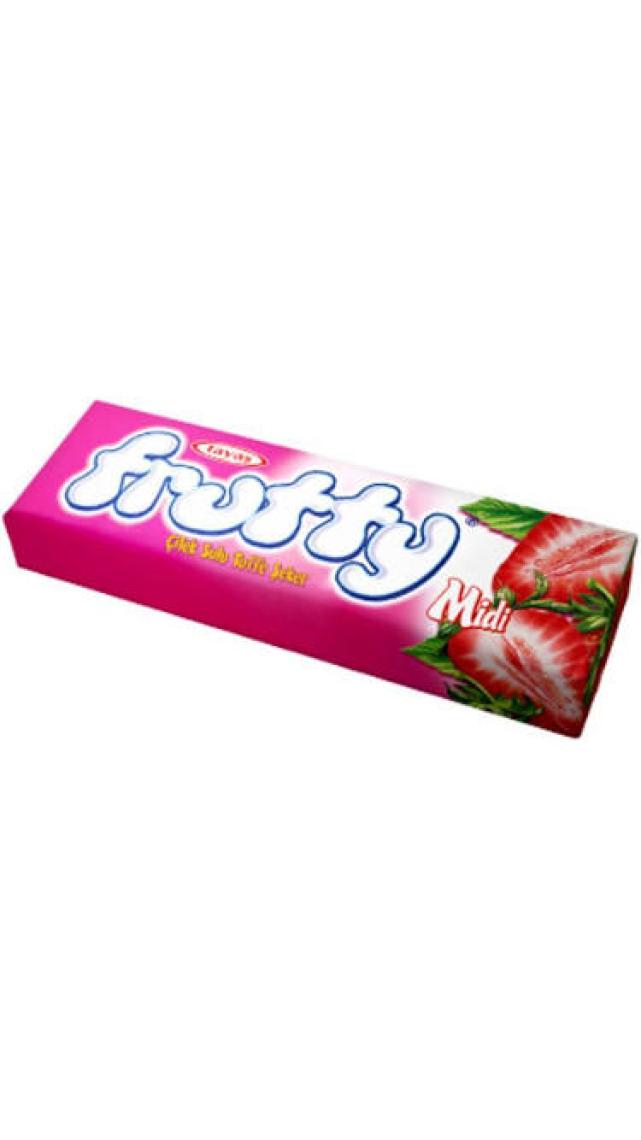 Tayaş Frutty Midi Çilekli Yumuşak Şeker 20 Gr X 24 Adet Kutulu