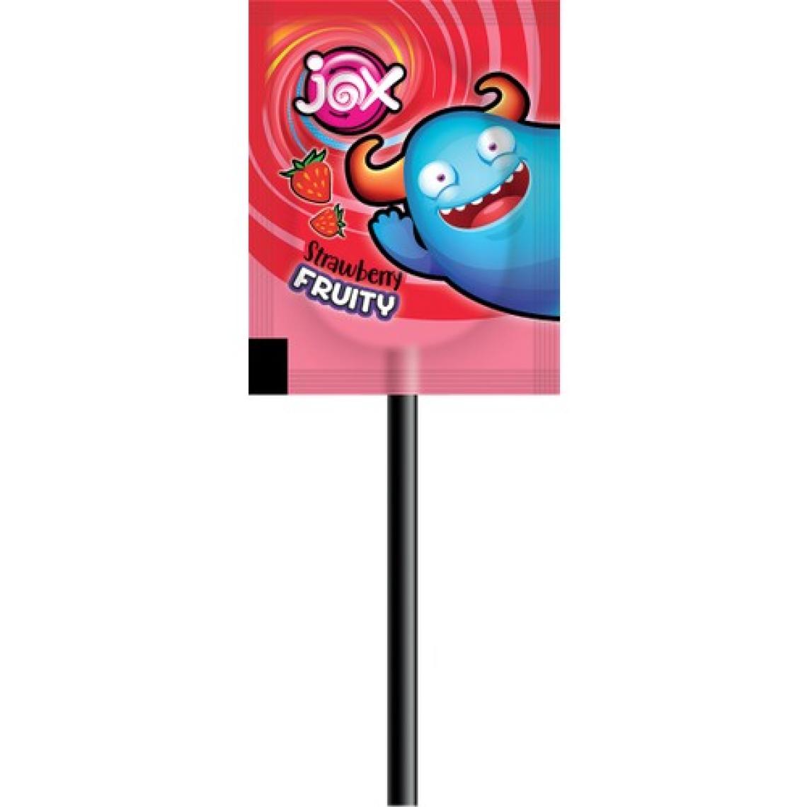 Jox Yassı Fruity - Çilek, Kola, Şeftali, Elma Aromalı Yassı Lolipop Şekerleme (8 gr x 120 Adet)