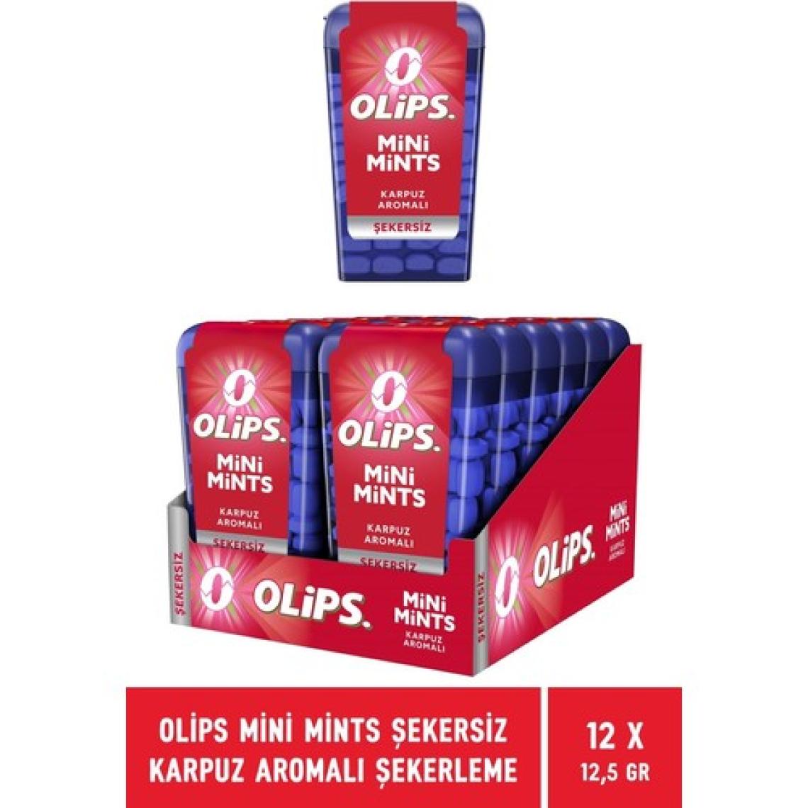 Olips Mini Mints Şekersiz Karpuz Aromalı Şekerleme 12,5 gr - 12 Adet