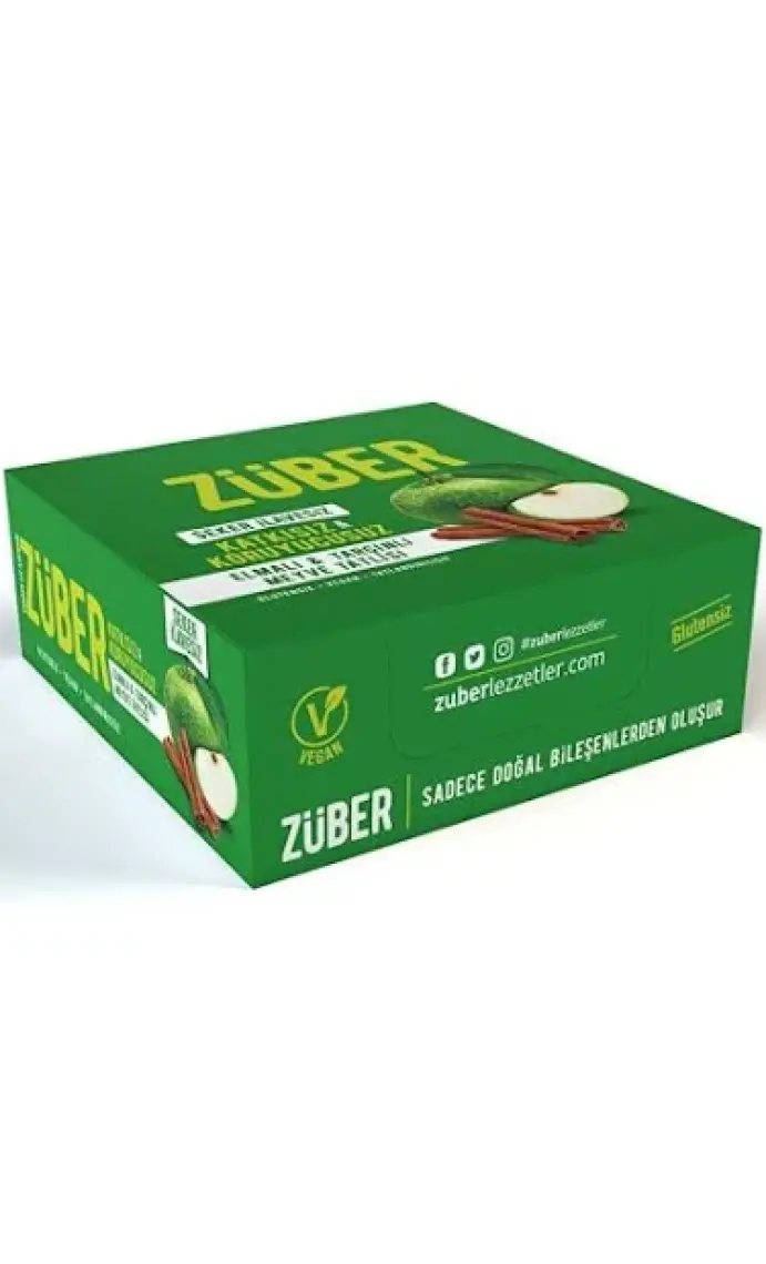 Züber Elmalı ve Tarçınlı Meyve Bar 40gr  X 12 Adet