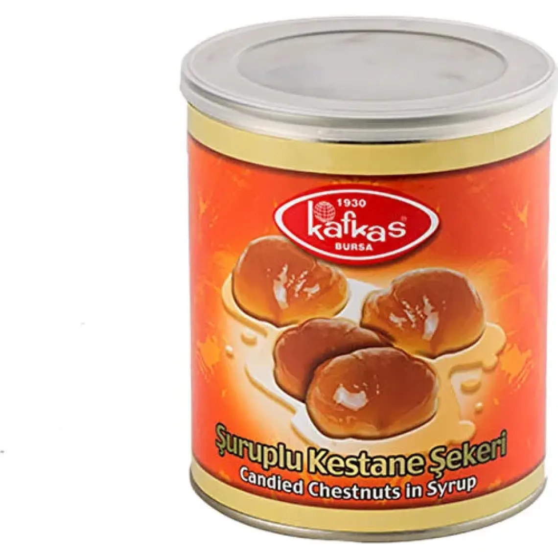 Kafkas Kestane Şekeri Şuruplu Bütün Teneke 1 kg