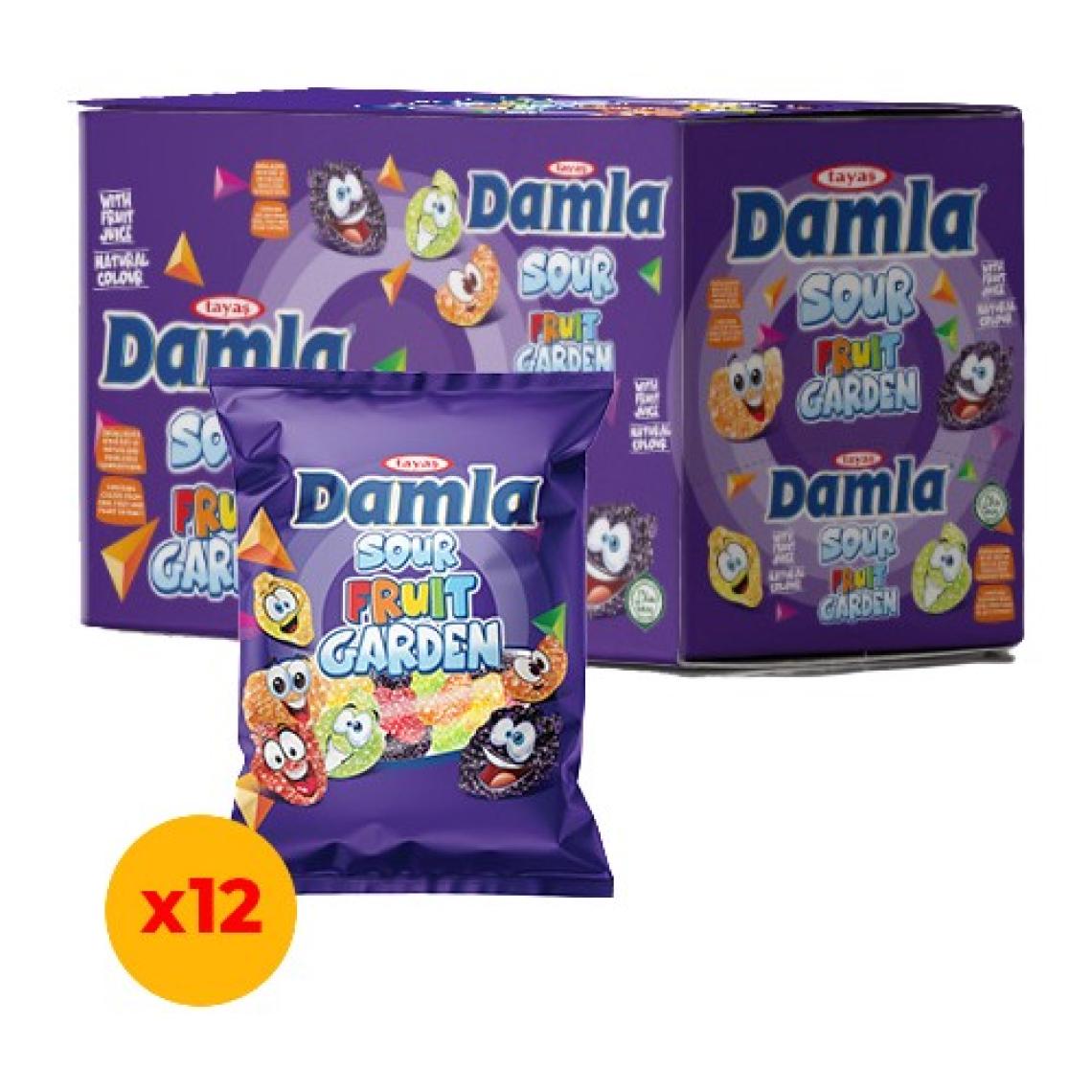 Tayaş Damla Gummy Sour Fruit Garden 80 G Jel Şeker x12