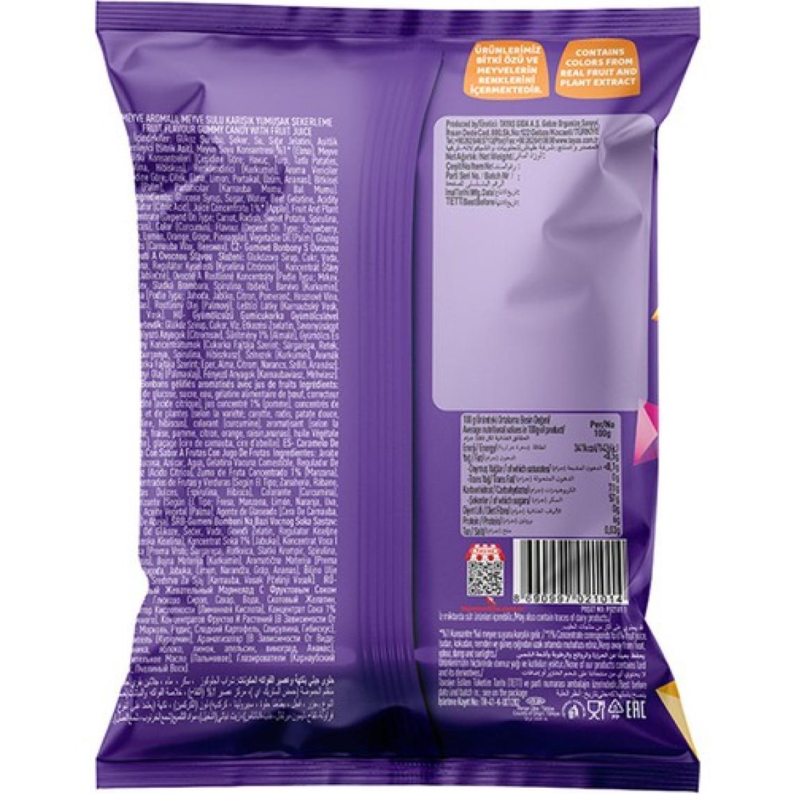 Tayaş Damla Gummy Sour Fruit Garden 80 G Jel Şeker x12