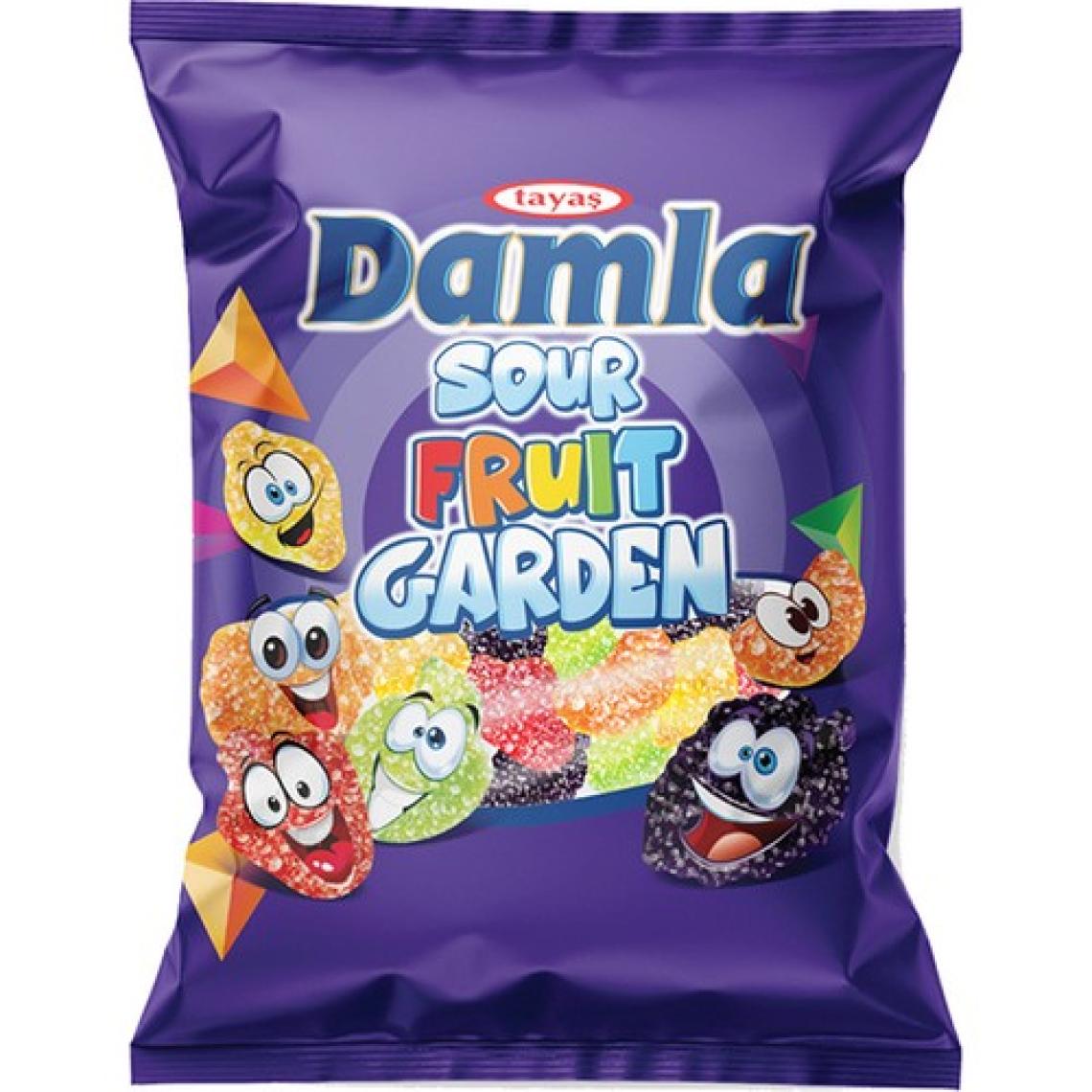 Tayaş Damla Gummy Sour Fruit Garden 80 G Jel Şeker x12
