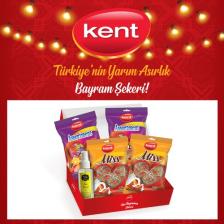 Kent Karışık ve Misbon Sütlü Bayram Şekeri (375 Gr x 4 Adet) Kolonya Hediyeli