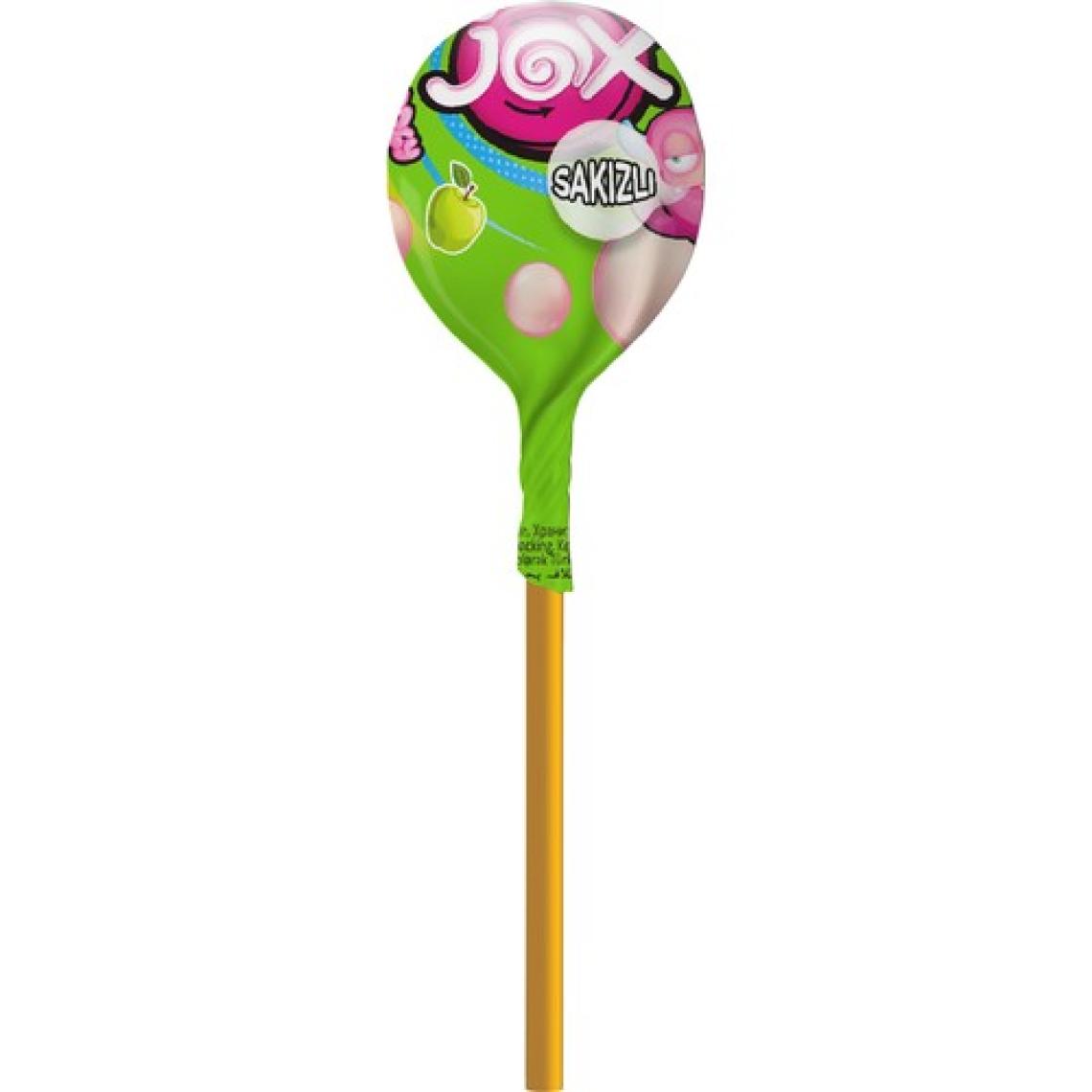 Jox Bubbly - Çilek, Şeftali, Bubble Gum, Elma Aromalı Sakız Dolgulu Lolipop(13G X 110 Adet)