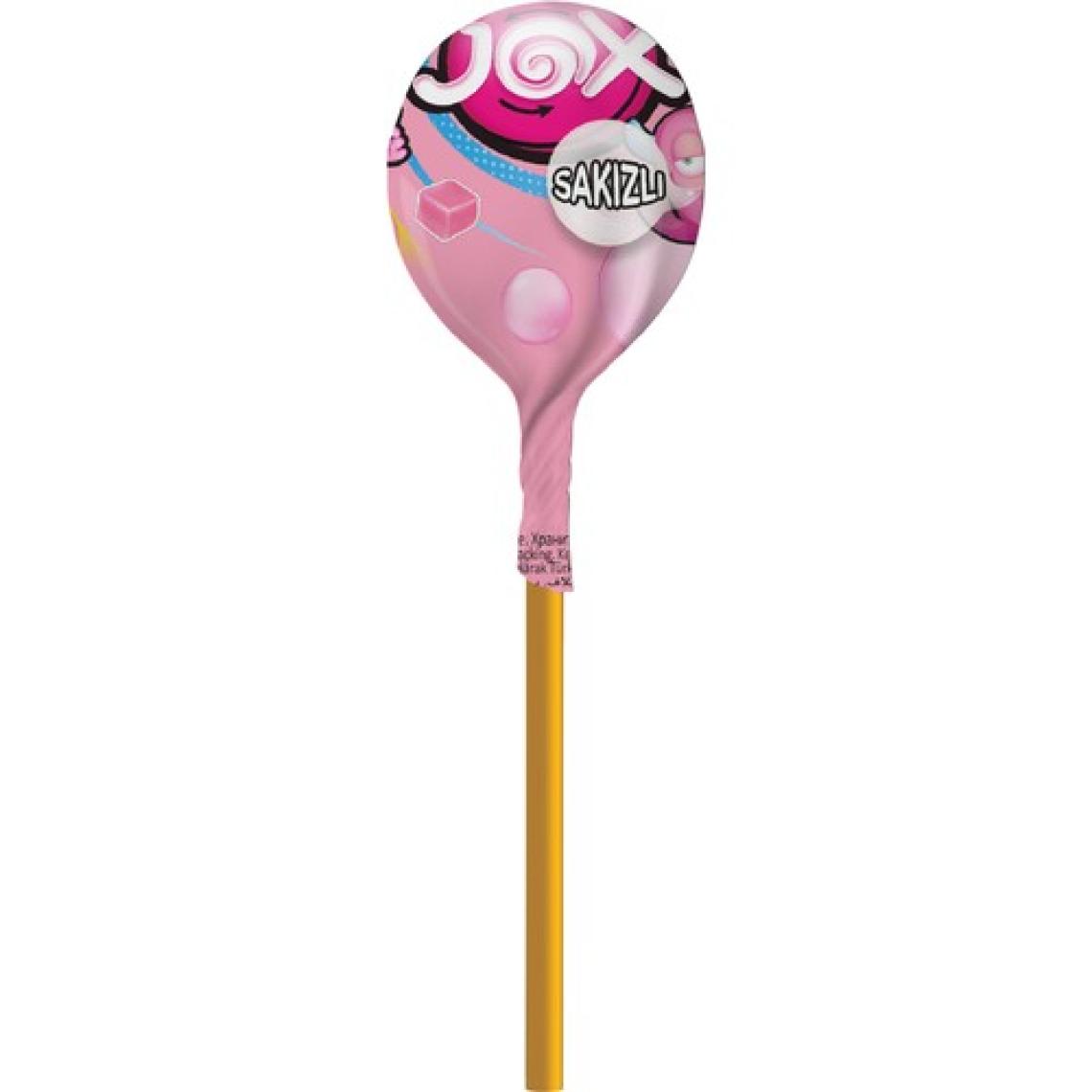 Jox Bubbly - Çilek, Şeftali, Bubble Gum, Elma Aromalı Sakız Dolgulu Lolipop(13G X 110 Adet)