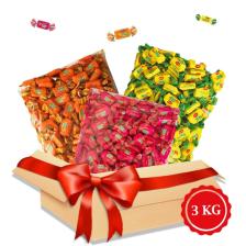 Bayram Şekeri 3 X 1 Kg Bayram Kolisi ( Tofy Kayısı, Tofy Limon, Tofy Çilek)