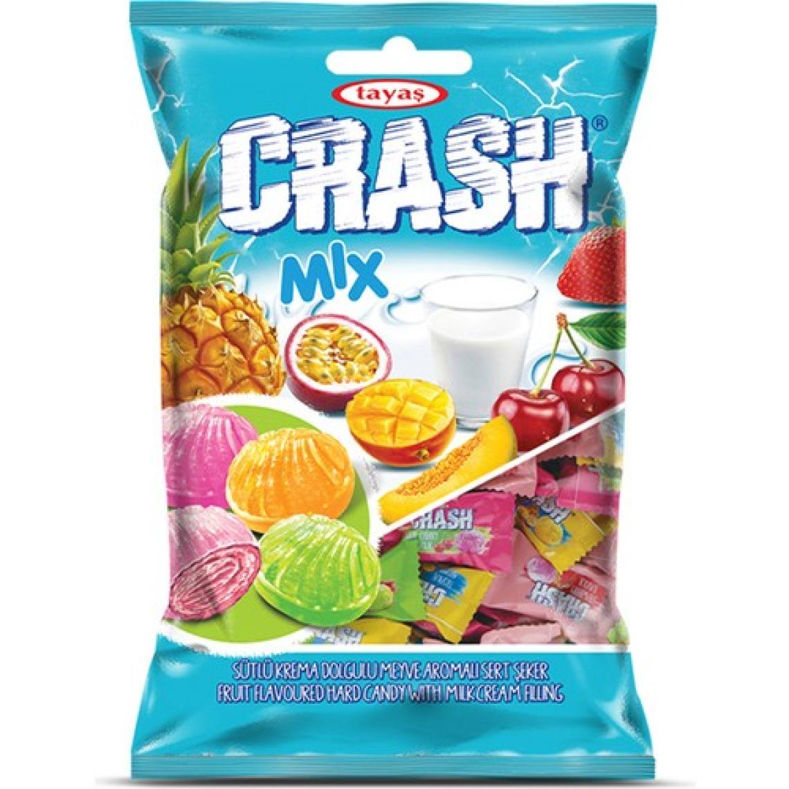Tayaş Crash Mix Sütlü Krema Sert Dolgulu Karışık Şeker 1 kg Poşet