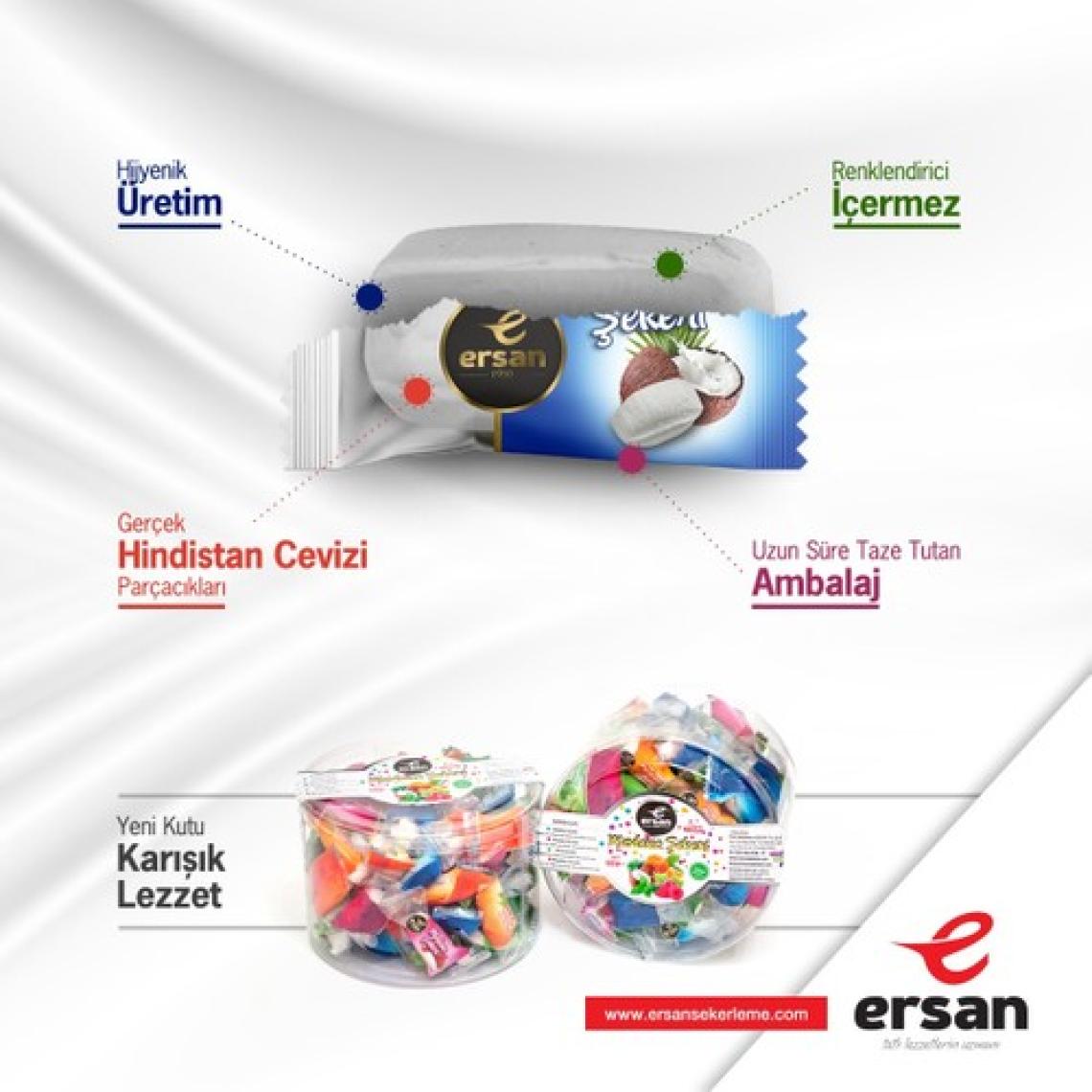 Ersan Mevlana Şekeri Tekli Paketli Asetat - 500 gr