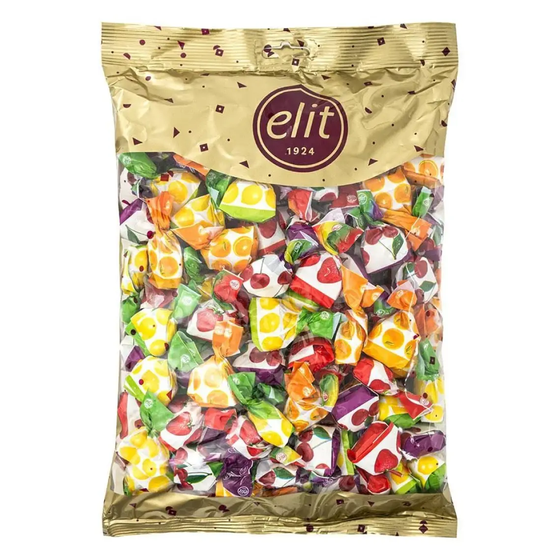 Elit Karışık Meyve Dolgulu Bonbon Şeker 1kg Glutensiz