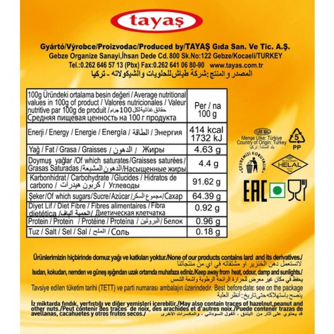 Tayaş Milkquick Karamel Sosu Dolgulu Sütlü Bonbon Sert Şeker 1 kg Poşet