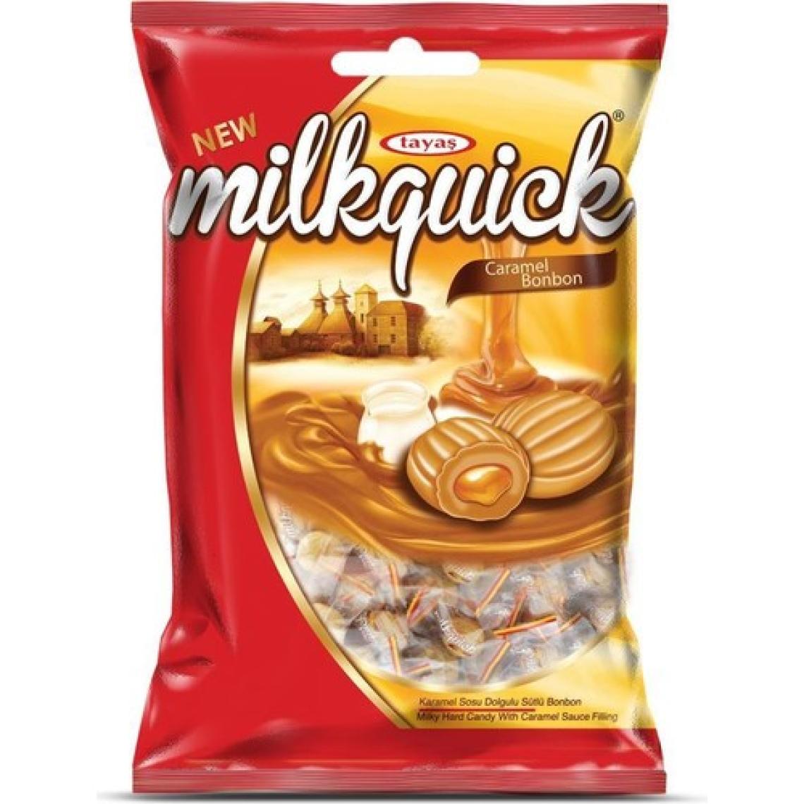 Tayaş Milkquick Karamel Sosu Dolgulu Sütlü Bonbon Şekerleme 300 gr