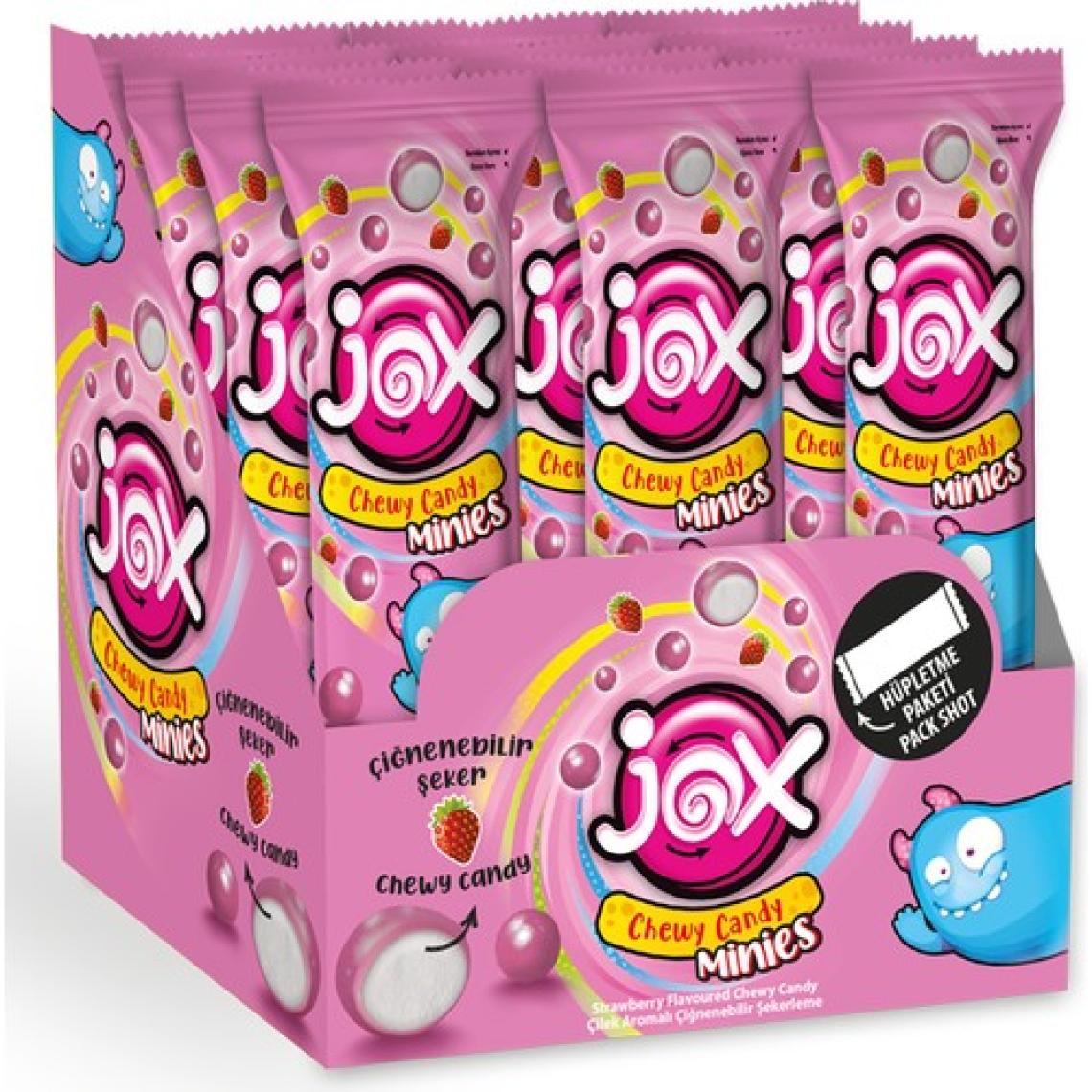 JOX MINIES; Çilek Çiğnenebilir Şekerleme (10 gr x 24 adet/kutu 240 gr)