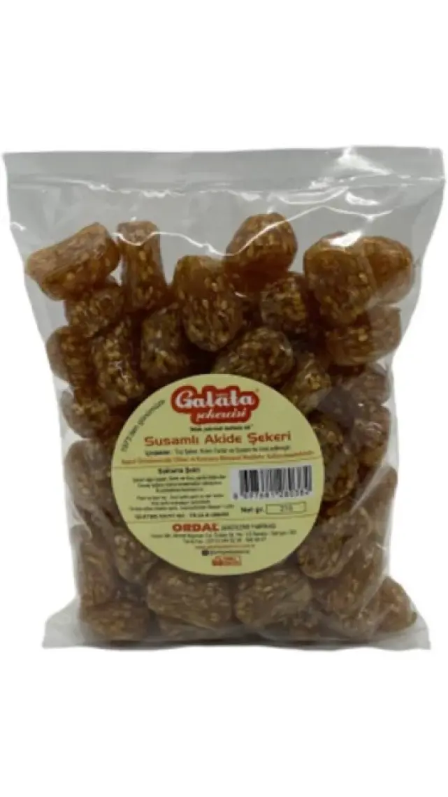Tarihi Galata Şekercisi Susamlı Akide Şekeri 440 Gr
