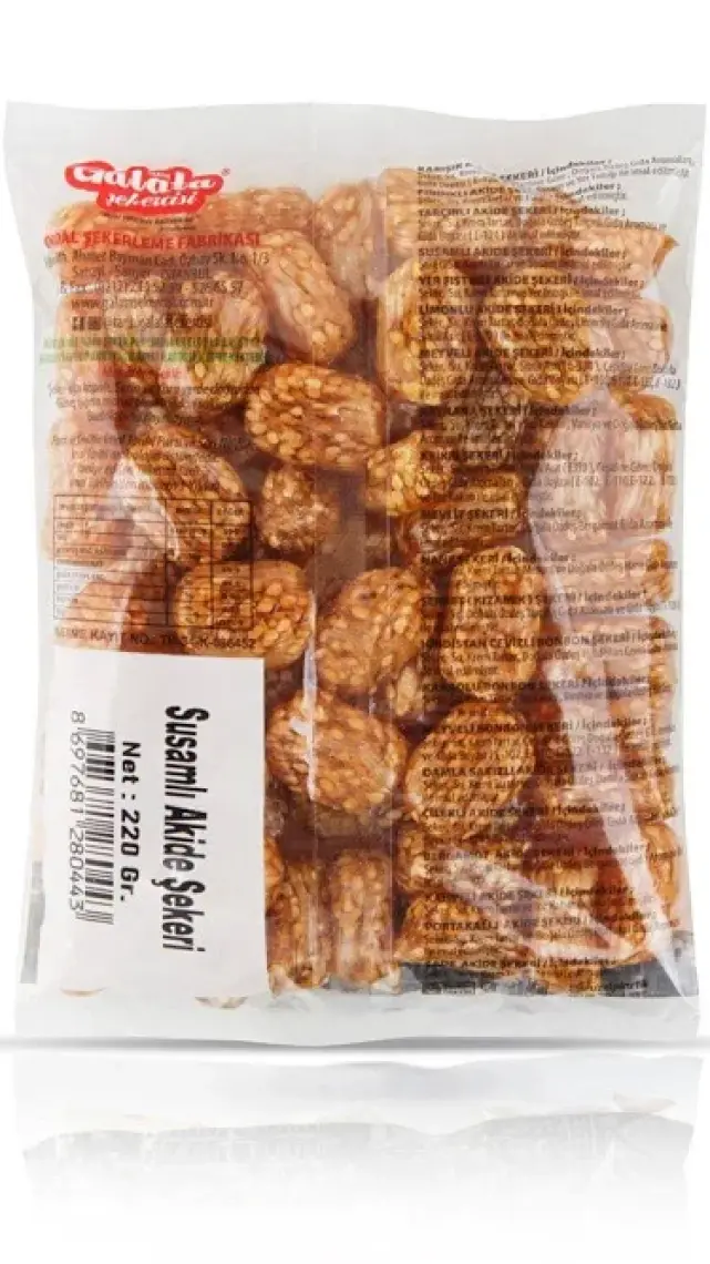 Tarihi Galata Şekercisi Susamlı Akide Şekeri 440 Gr