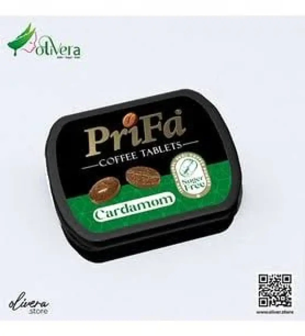 Prifa Coffee Tablets, Kakule Kahve, Şekersiz Gerçek Kahve, Şeker Ilavesiz Emilebilir Kahve Tablet