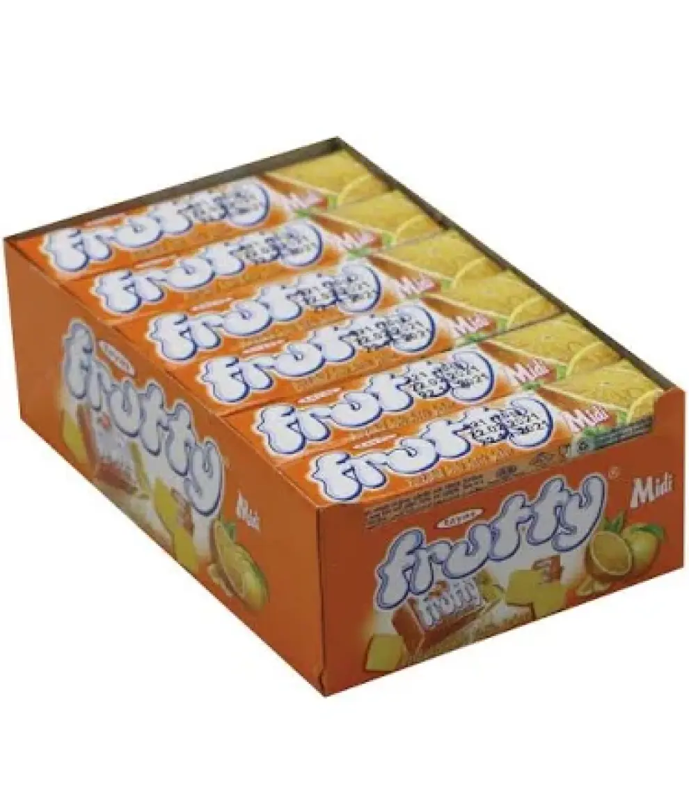 Tayaş Frutty Midi Portakallı Yumuşak Şeker 20 Gr X 24 Adet Kutulu