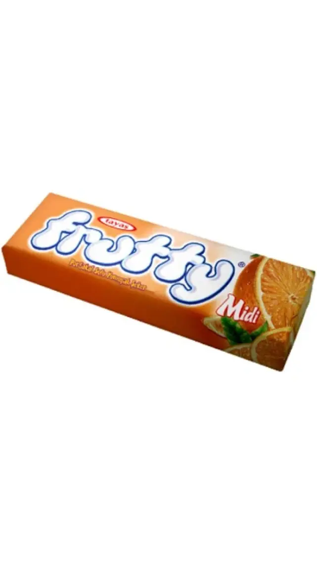 Tayaş Frutty Midi Portakallı Yumuşak Şeker 20 Gr X 24 Adet Kutulu