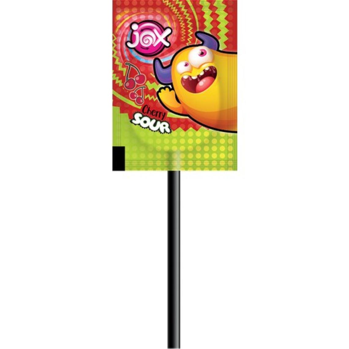Jox Yassı Sour - Vişne, Limon, Elma, Şeftali Aromalı Ekşili Yassı Lolipop Şekerleme (8 gr x 120 Adet)
