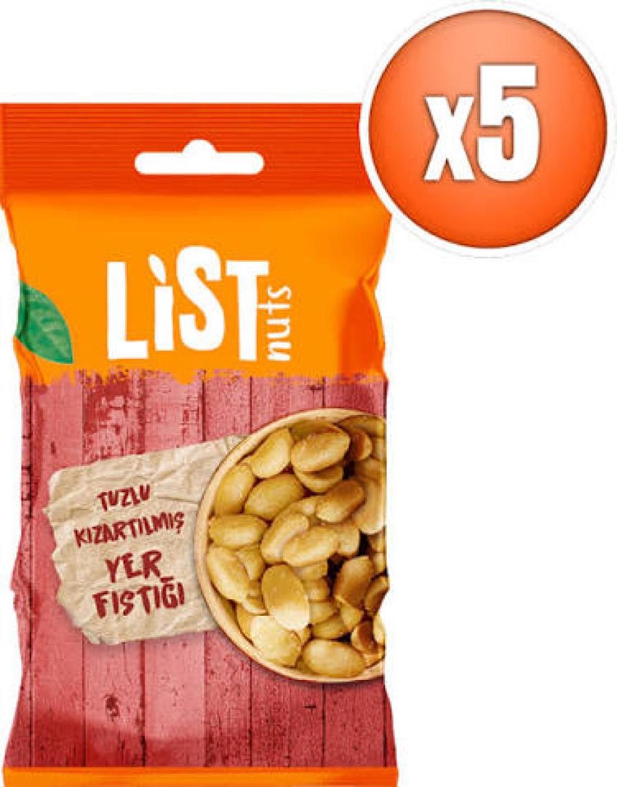 List Nuts Kızarmış Yer Fıstığı 5 x 40 gr