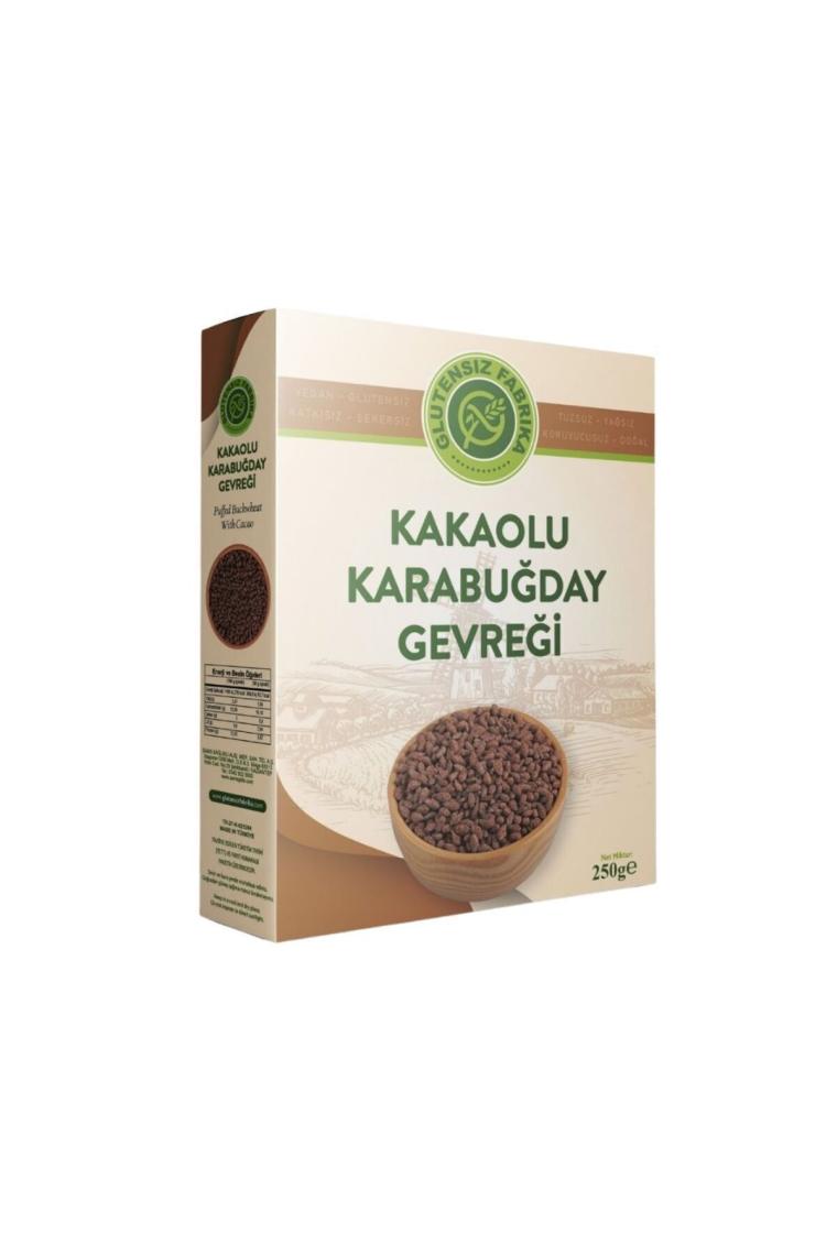 Glutensiz Fabrika Glutensiz Kakaolu Karabuğday Gevreği 250 gr Katkısız Sağlıklı