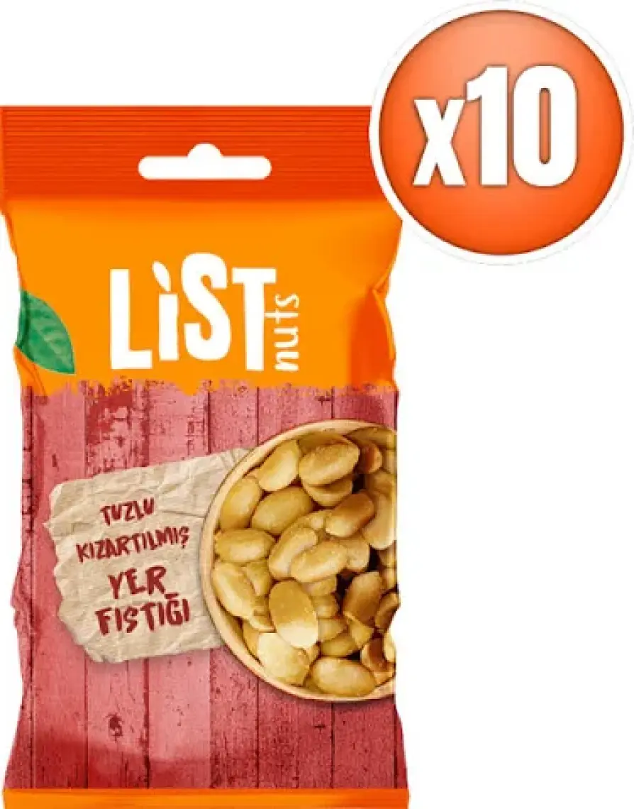 List Nuts Kızarmış Yer Fıstığı 10 x 40 gr