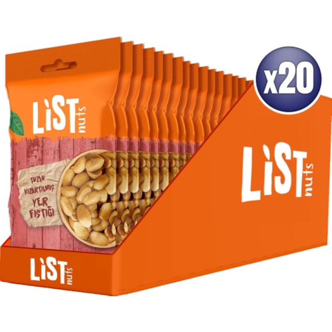 List Nuts Kızarmış Yer Fıstığı 20 x 40 G
