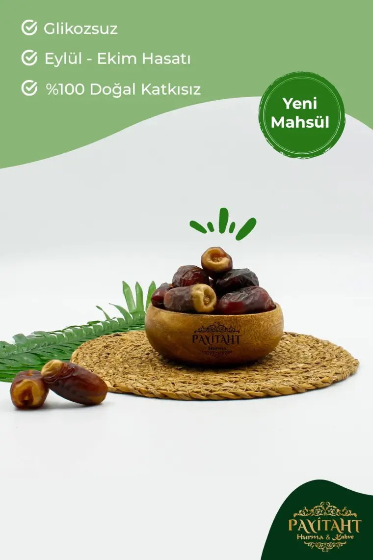 Payitaht Hurma Medine Berni Lüks Hurma Yeni Mahsul Tadımlık Paket 250 grBERNI Lüks Orta Şekerli Hac Umre Sonrası Hediyelik Hurma