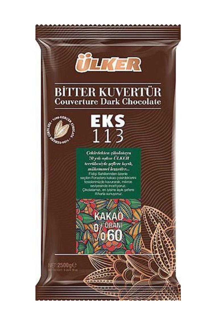 Bitter Kuvertür Çikolata Eks 113 %60 Kakao 2,5 kg