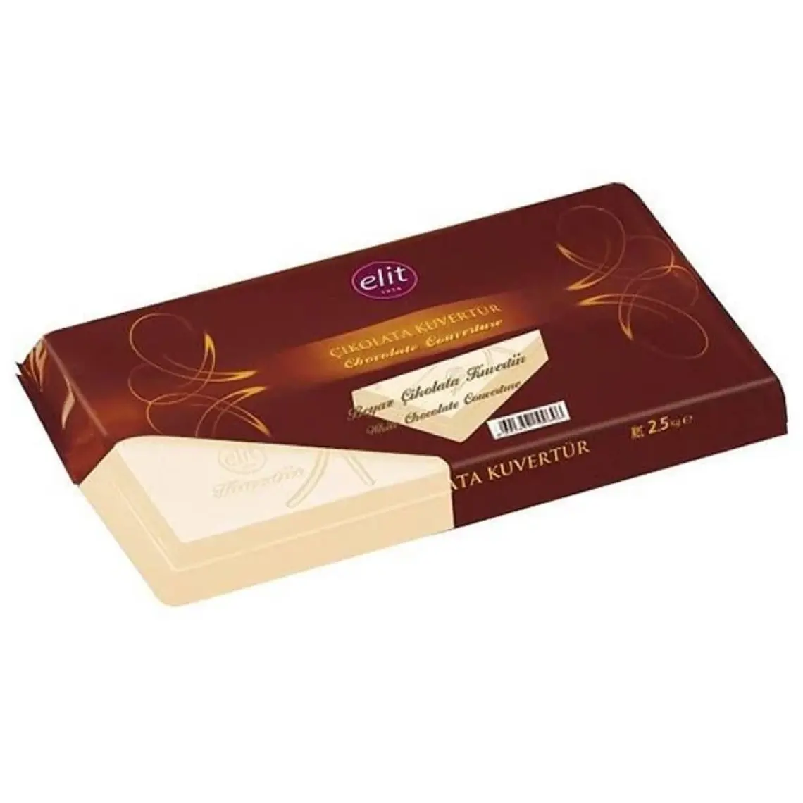 Beyaz Kuvertür Çikolata 2,5kg Glutensiz